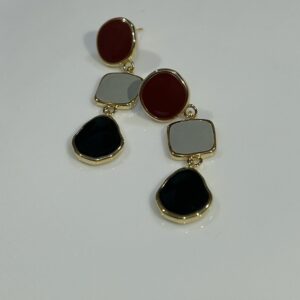Trio Tones Drop Earrings